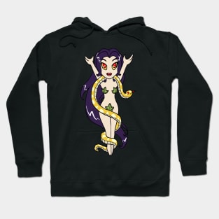 Succubus Demon Lilith with Snake CHIBI MONSTER GIRLS Series I Hoodie